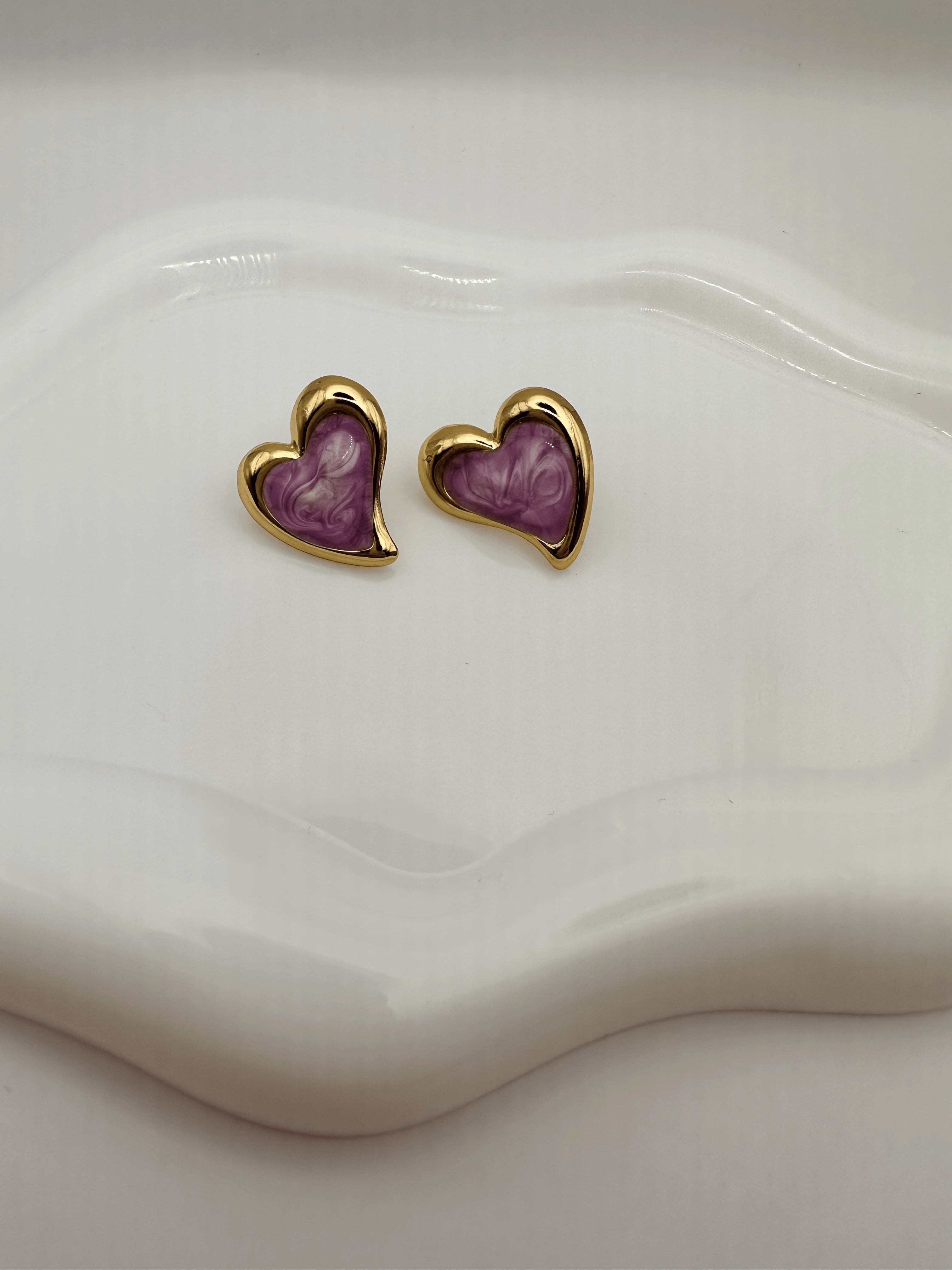 Σκουλαρίκια Purple Hearts