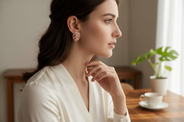 Lavender Leaf earrings