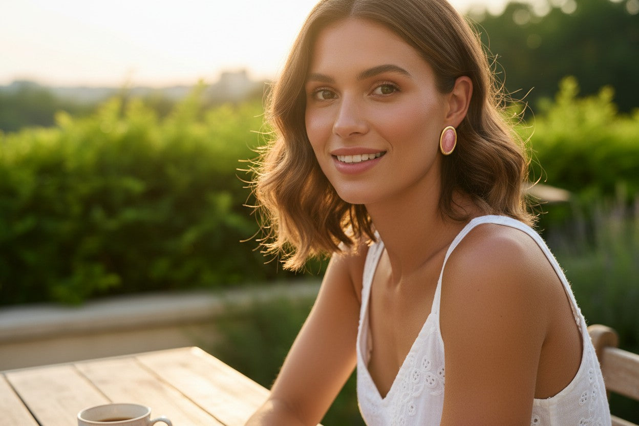 Ovalia Pink earrings