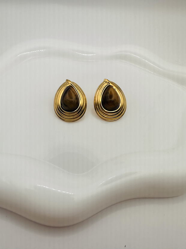 Golden Amber Drops earrings