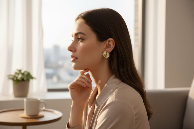 Elegant wave earrings