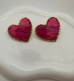 Purple Hearts earrings