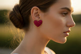 Purple Hearts earrings
