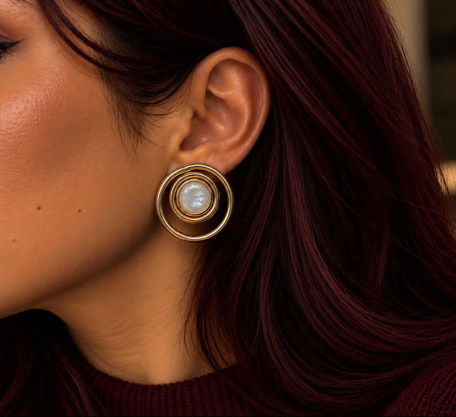 Orbit Marble earrings