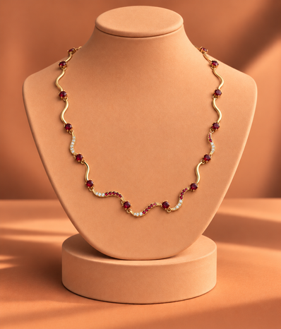Merlot Wave necklace