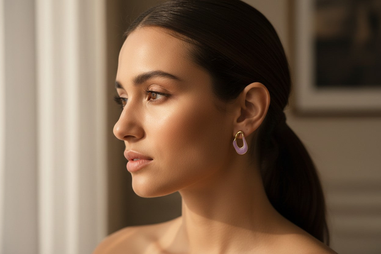 Purple Drops earrings