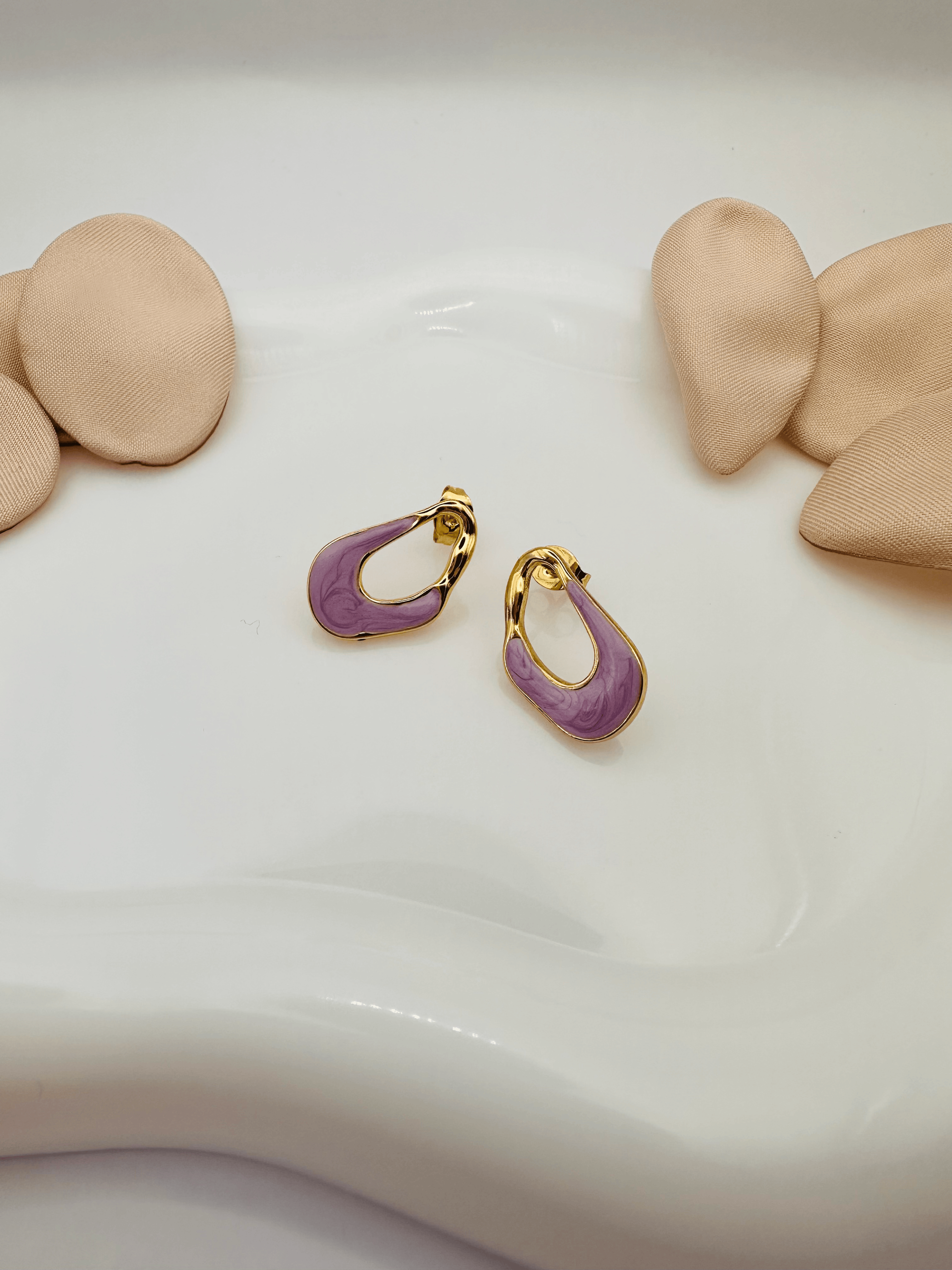 Purple Drops earrings
