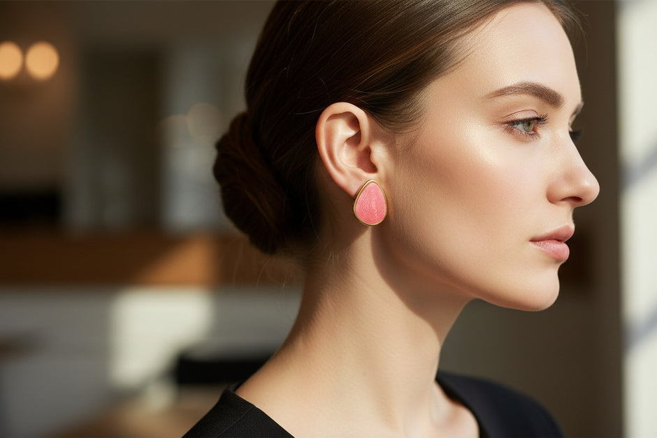 Pink Maze earrings