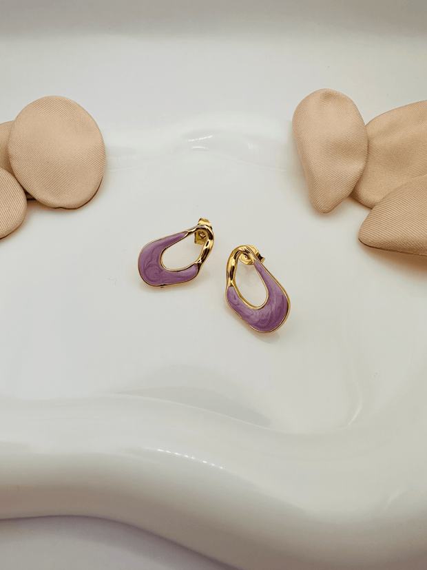 Purple Drops earrings