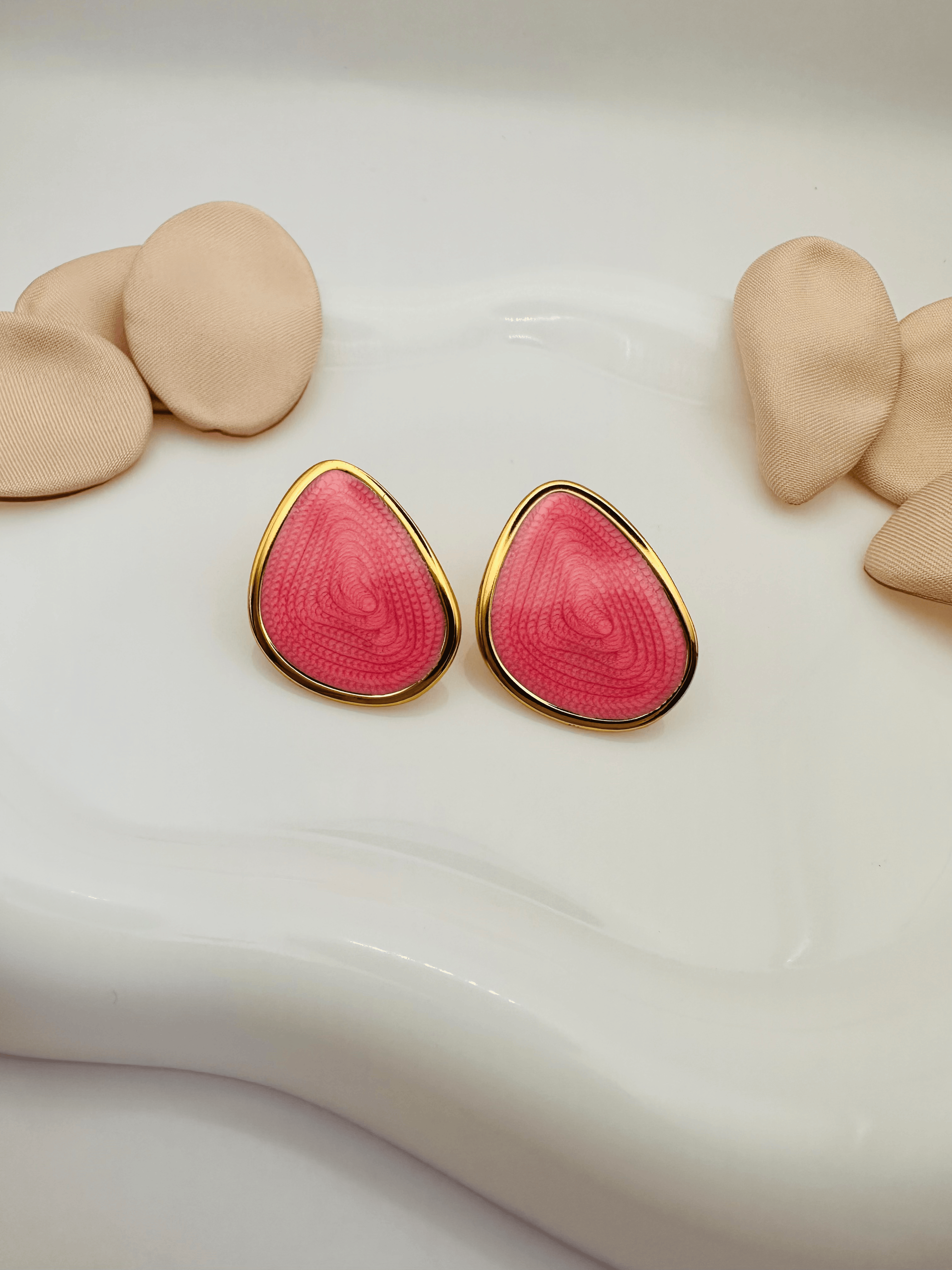 Pink Maze earrings