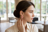Goldy Pink Starfish earrings