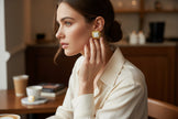 Golden Cream earrings