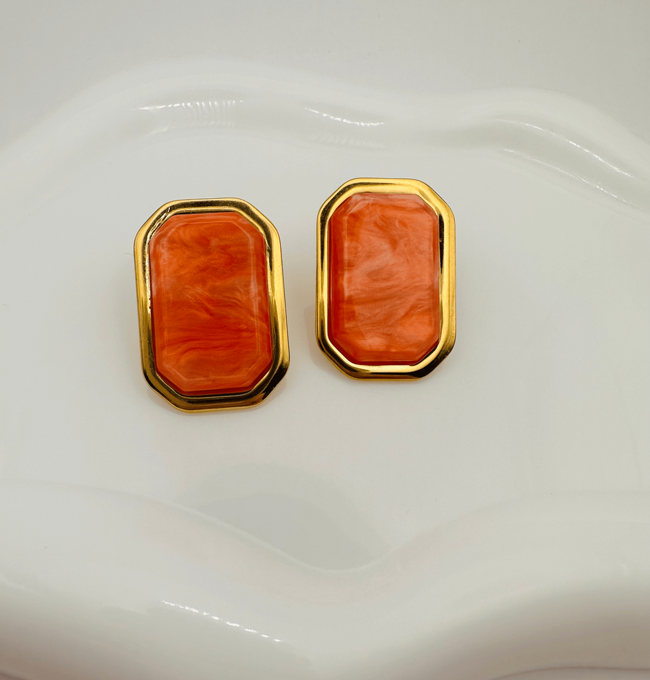 Coralia Orange earrings
