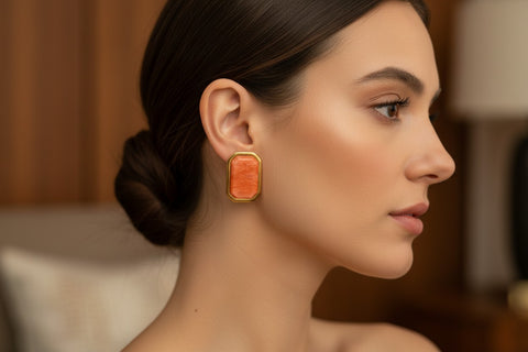 Coralia Orange earrings
