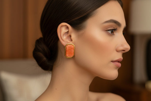 Coralia Orange earrings