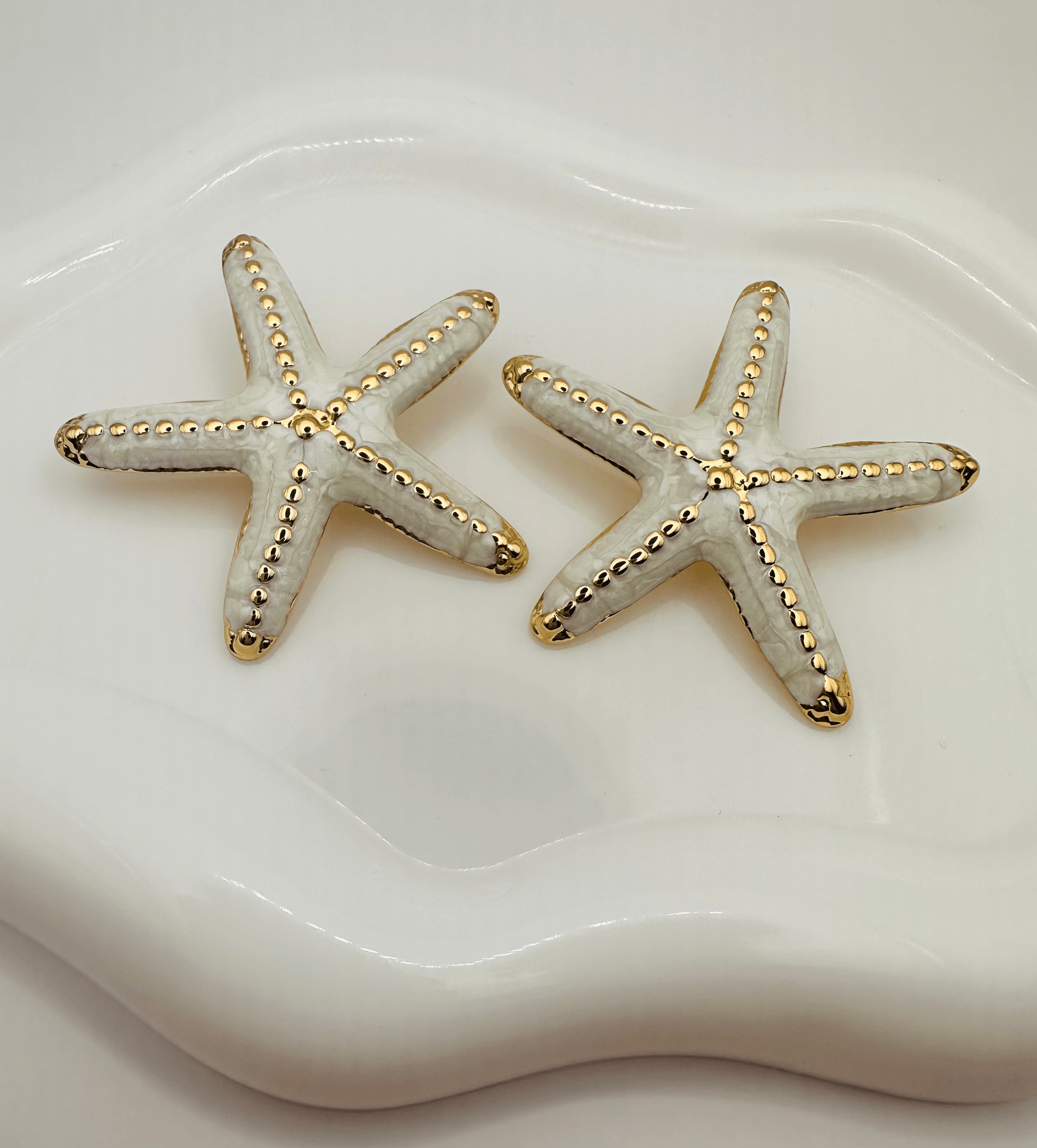 White Star earrings