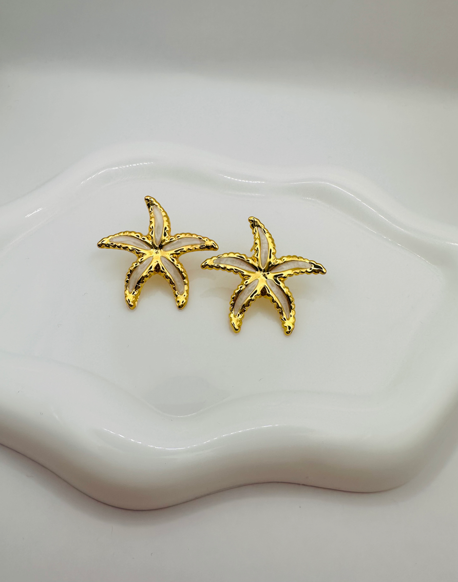 White Anemone earrings