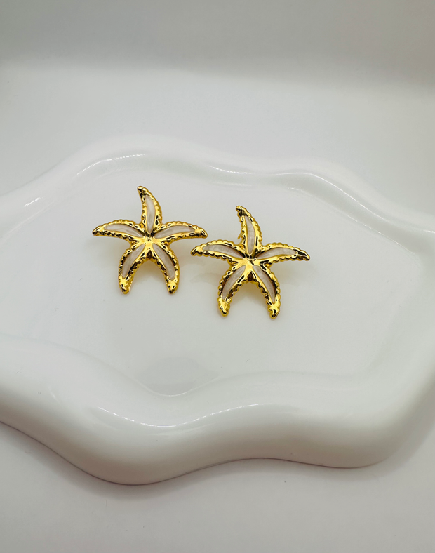 White Anemone earrings