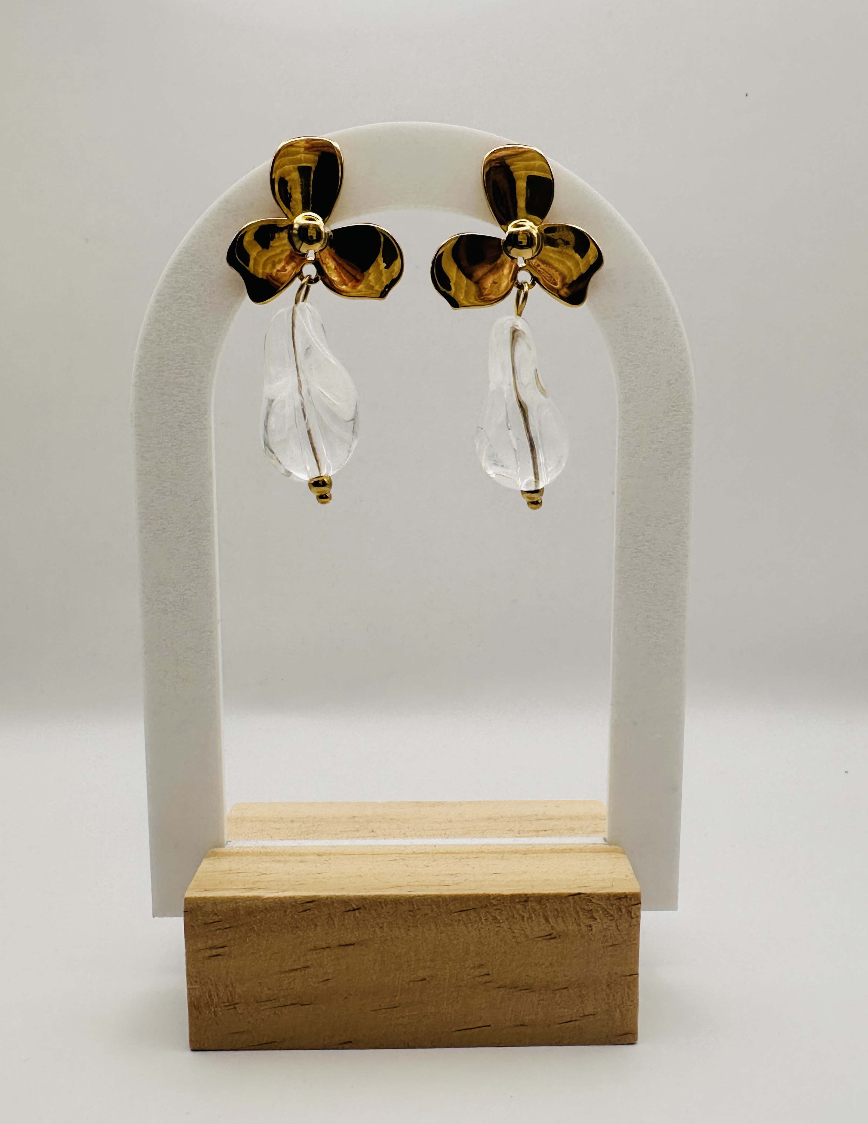 Crystal Orchid earrings