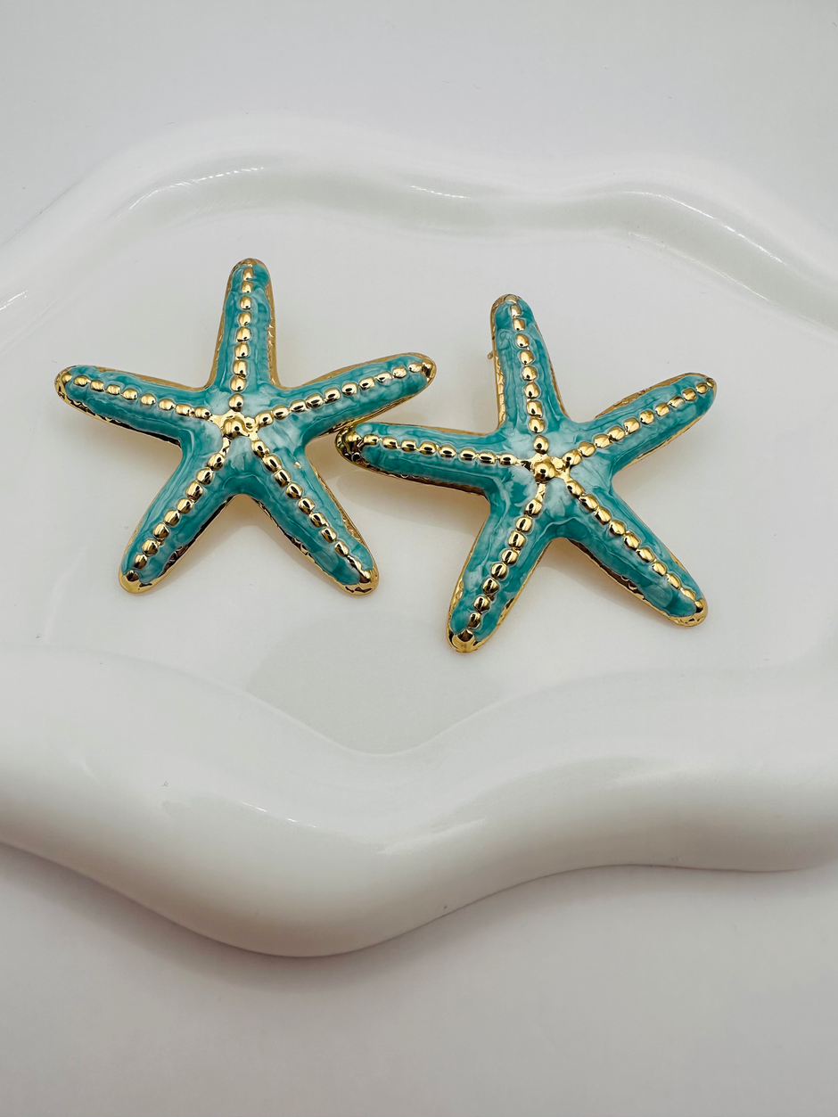 Blue Star earrings