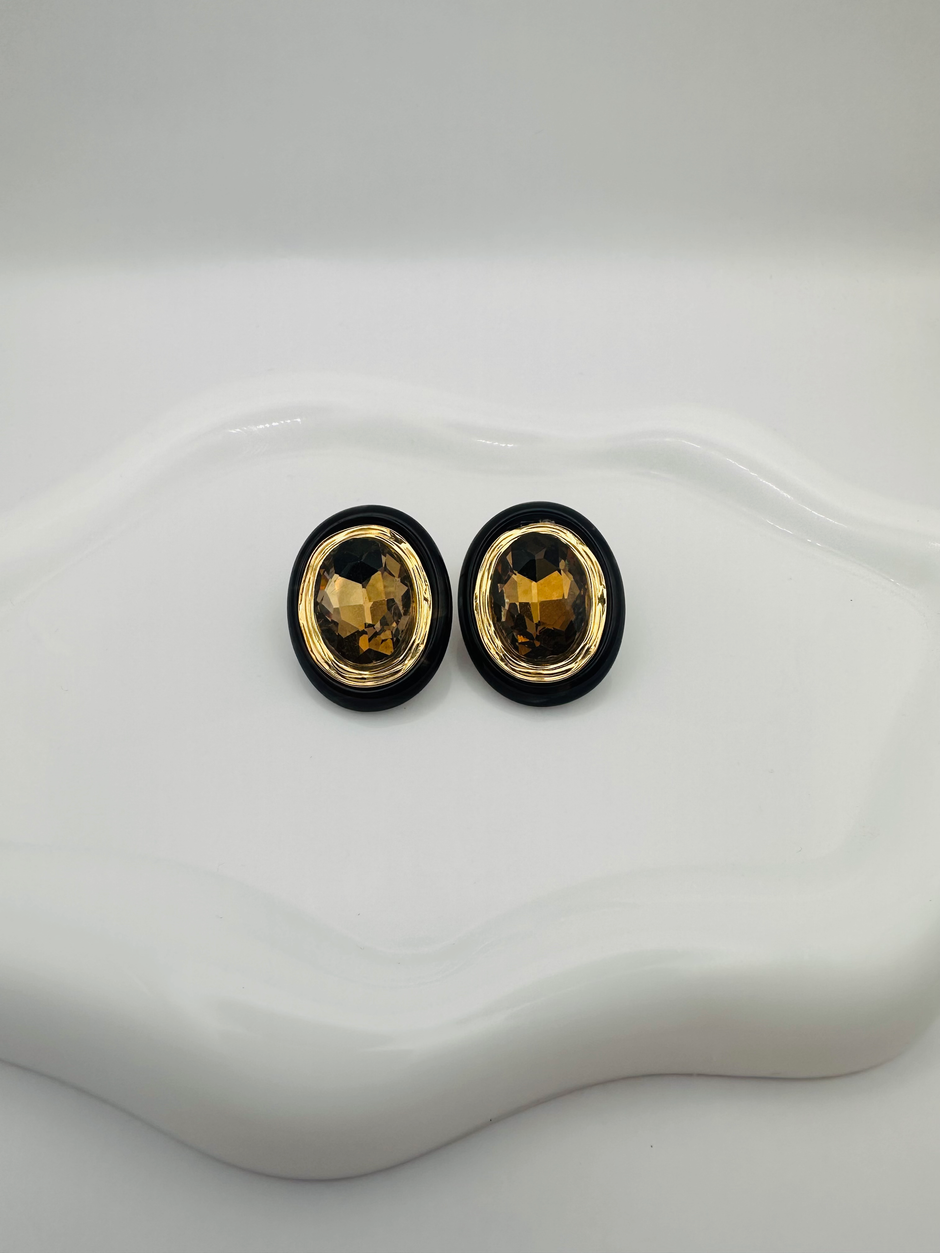Obsidian earrings