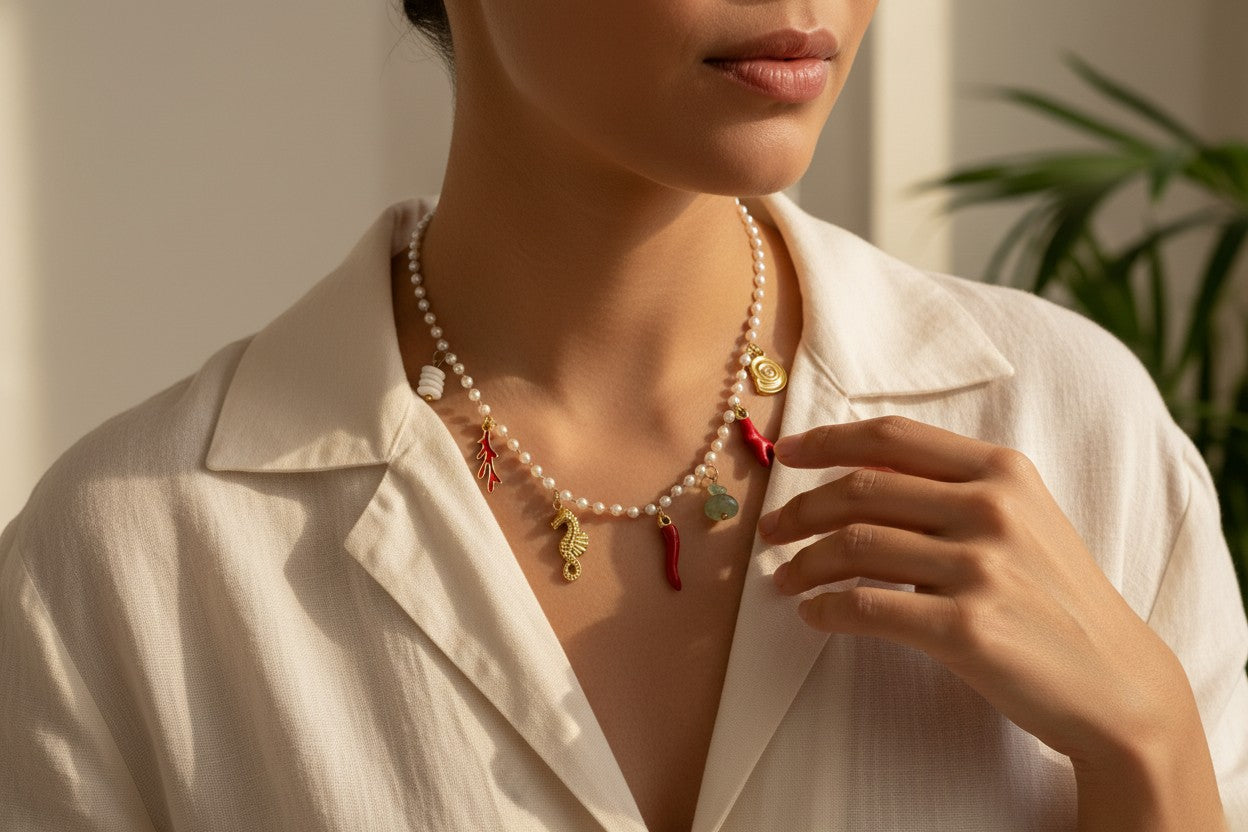 Coral Touch necklace