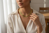 Golden snake necklace
