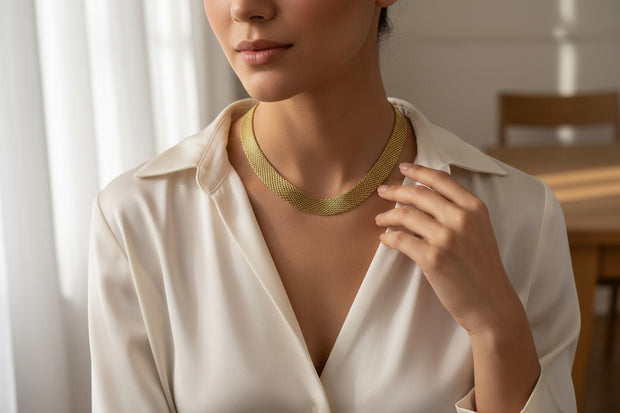 Golden snake necklace