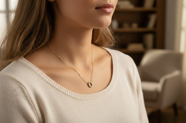 Crystal Core Gold necklace