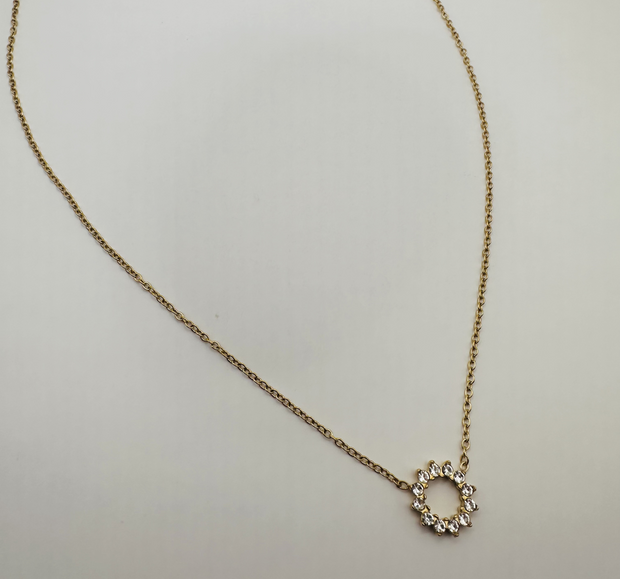 Crystal Core Gold necklace