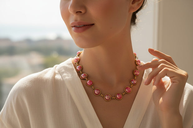 Pink Illusion necklace
