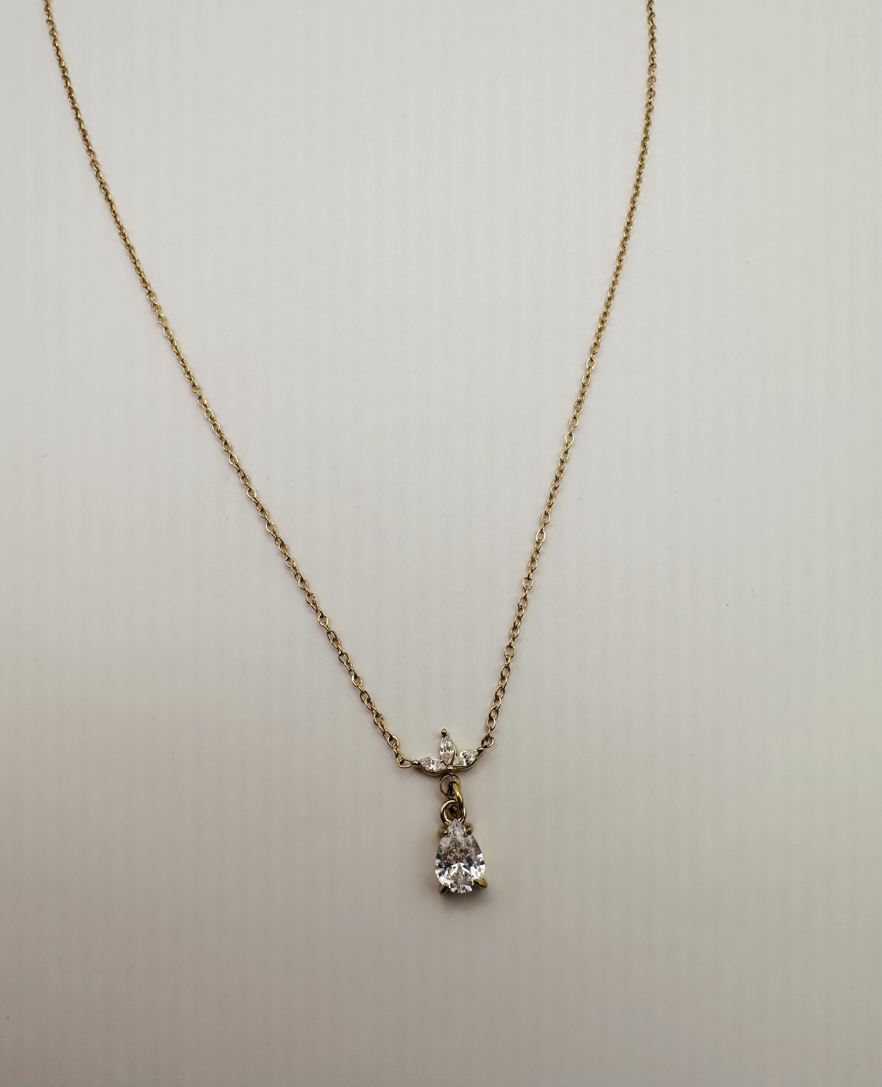 Crystal Lotus Gold necklace