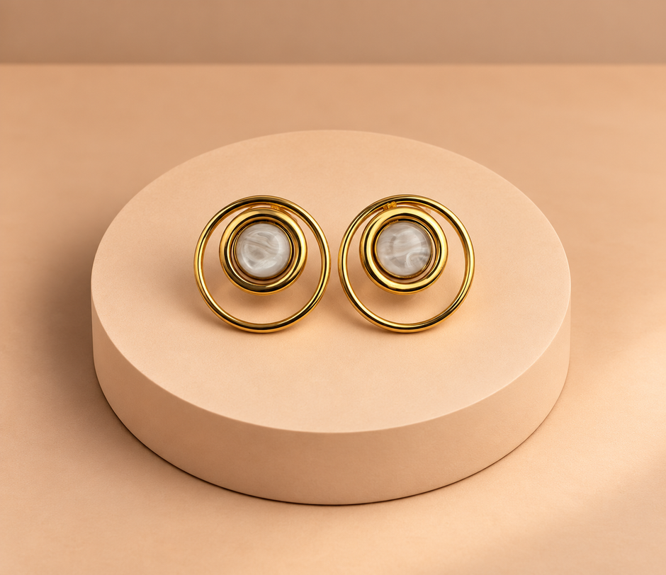 Orbit Marble earrings