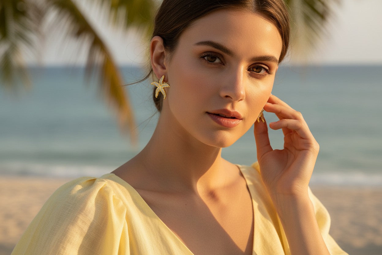 White Anemone earrings