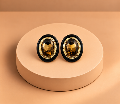 Obsidian earrings